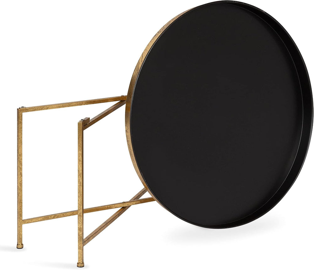 Kate and Laurel Celia Modern Round Coffee Table; 28 x 28 x 19; Black and Gold...