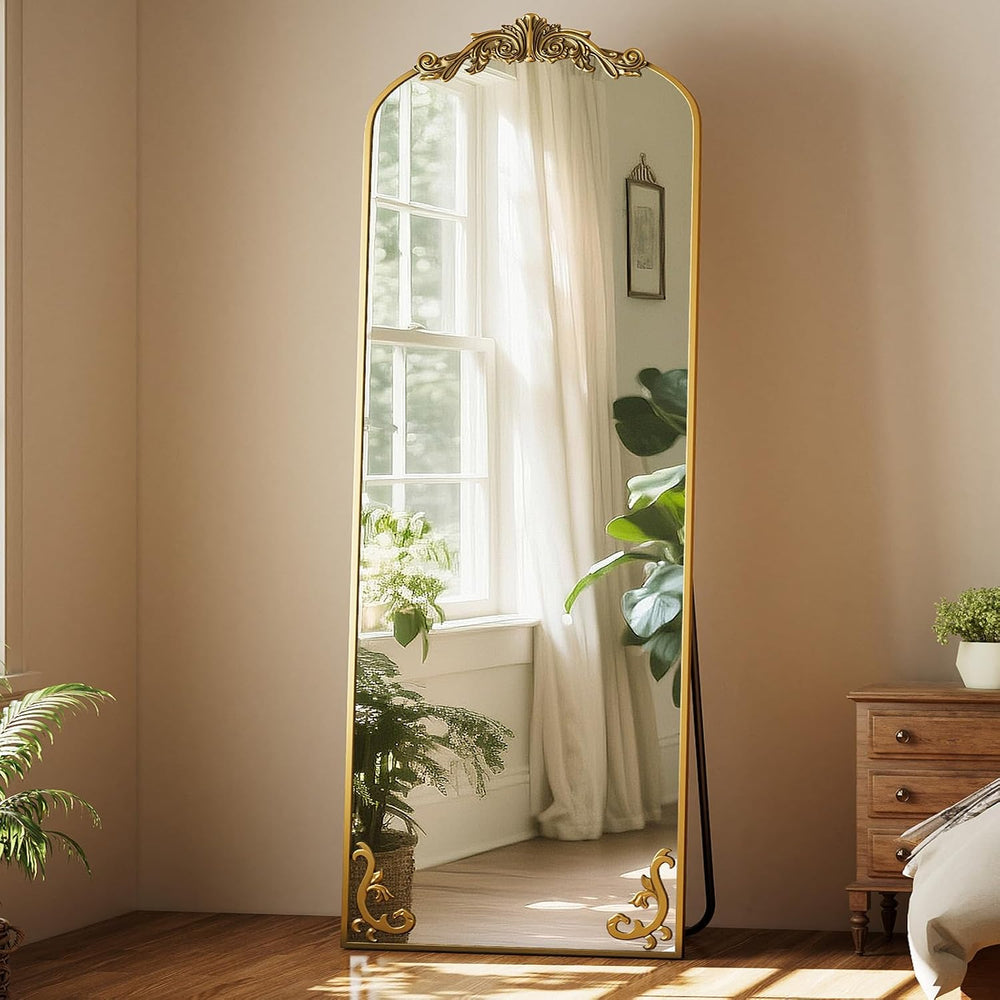 21"x 64" Arched Full Length Mirror, Freestanding Floor Mirror with ...