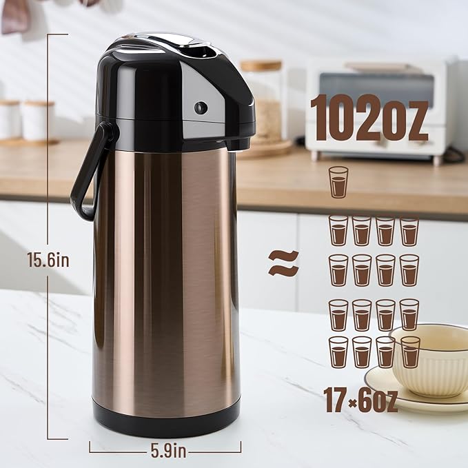 PARACITY Upgraded Airpot Coffee Carafe