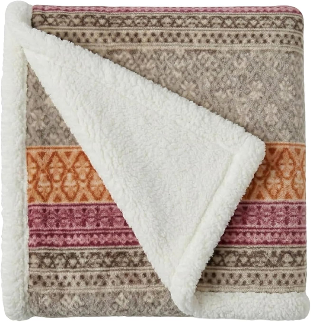 Eddie Bauer - Sherpa Reverse Throw Blanket for Bed or Couch, 50 x 70