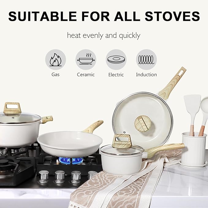 GiPP Ceramic Pots and Pans Set Non Stick