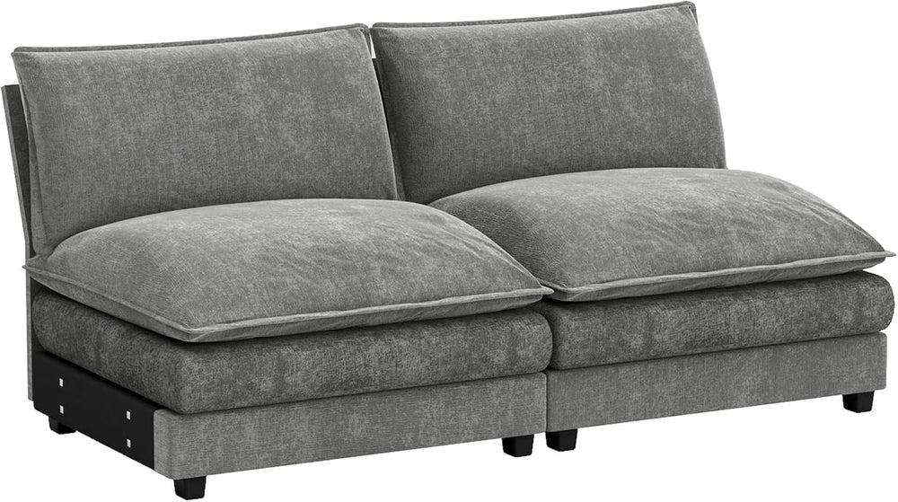 Homall Modular Sectional Sofa, Sofa Couch with Reversible Ottoman, DIY Combin...