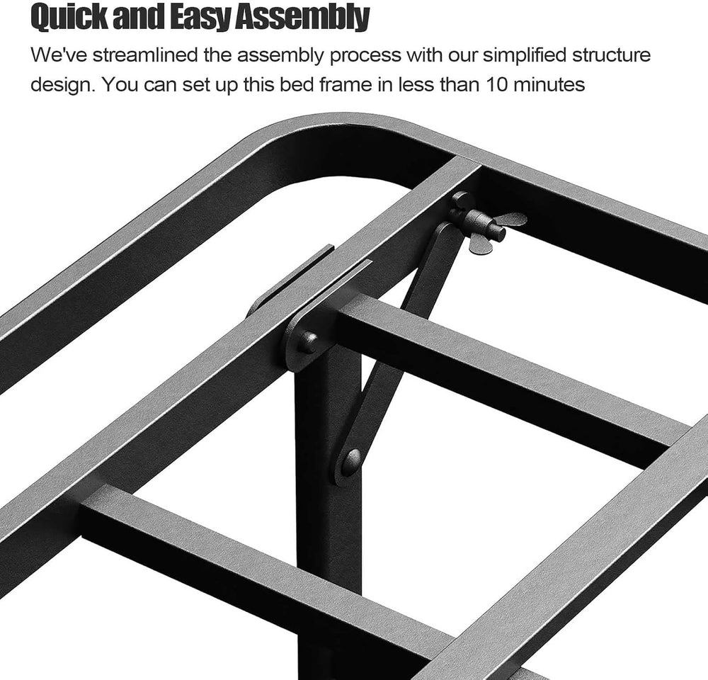 ZIYOO Heavy Duty Full Size Folding Bed Frame, 14 Inch High Metal Platform Dou...