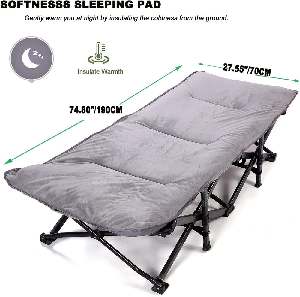 Thick Camping Sleeping Pad, Soft Comfortable Microfiber Camping Cot Pads for ...