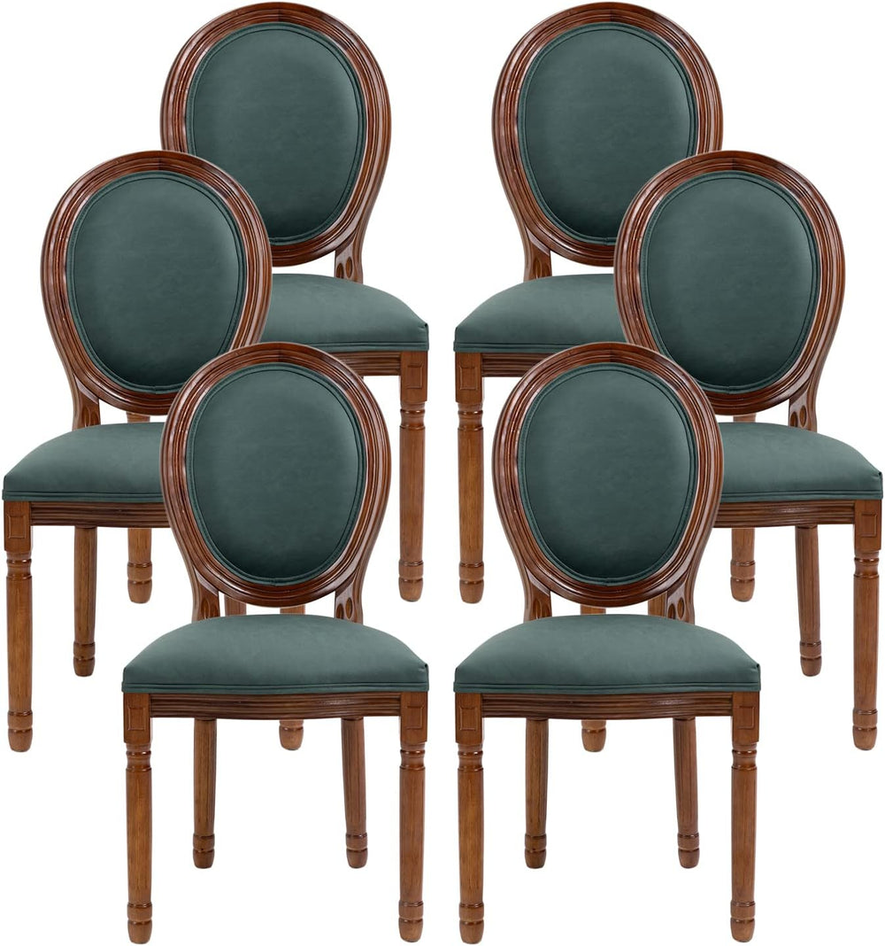 Nrizc French Country Dining Chairs Set of 6, Farmhouse Dining Chairs with Rou...
