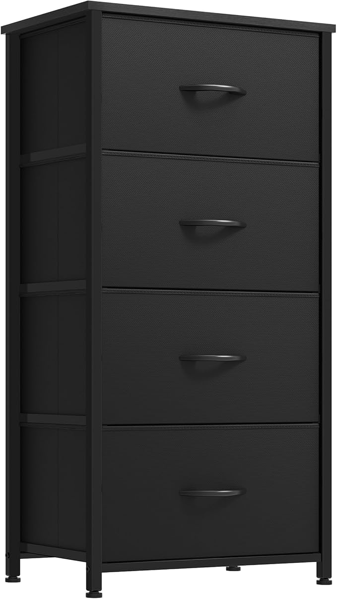 DWVO Storage Tower with 4 Drawers - Fabric Dresser, Organizer Unit, Living Ro...