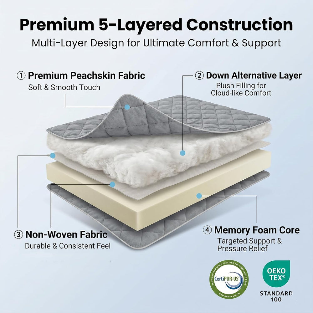DOWNSTORIA Japanese Floor Mattress, 2.5 inch Futon Mattress Roll Up Tatami Ma...