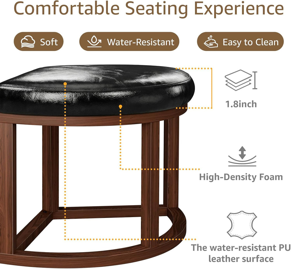 30 Inch Round Coffee Table with Stools - Small Modern Tables Set with 3 Chair...