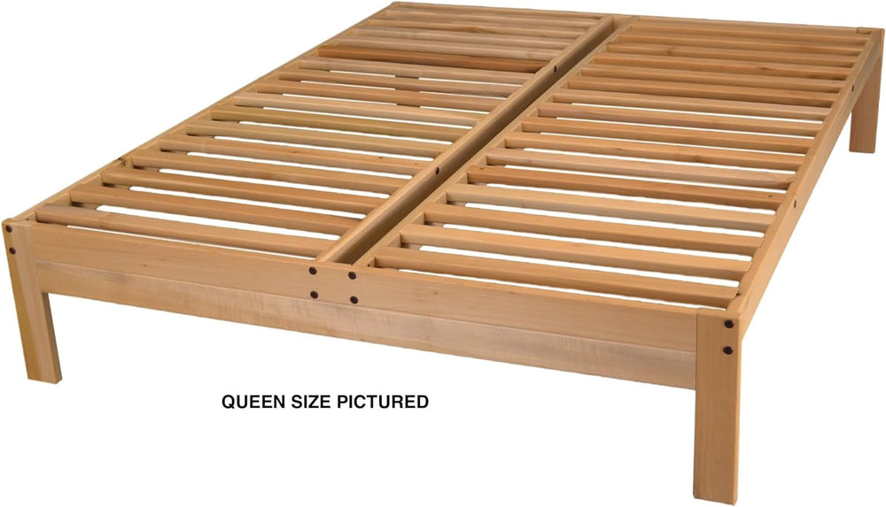 KD Frames Nomad Platform Bed - Full Bed Frame - Unfinished Wood Bed Frame - M...