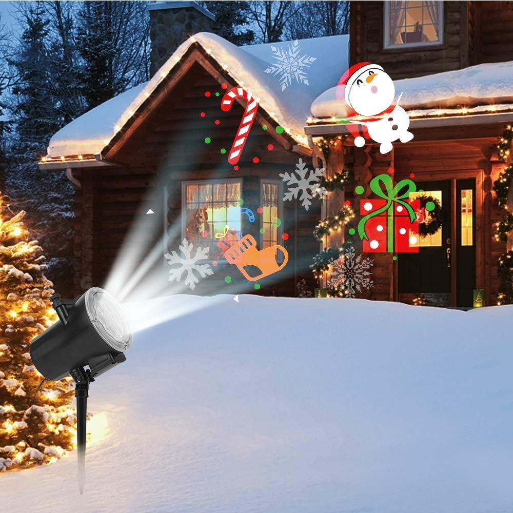 Halloween Christmas Projector Lights, Led Holiday Projector Light with 16pc S...