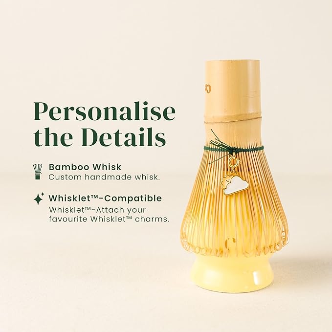 Crafti Matcha Whisk Set | Golden Hour 6-Piece Matcha Kit | Matcha Bowl