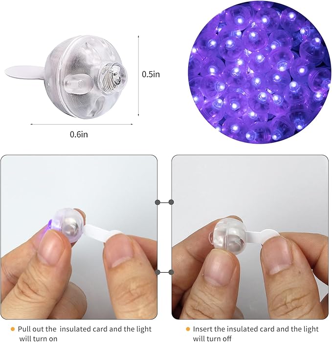 Aogist 100pcs Balloon Lights,Long Standby Time Waterproof Twinkle Mini Light,...