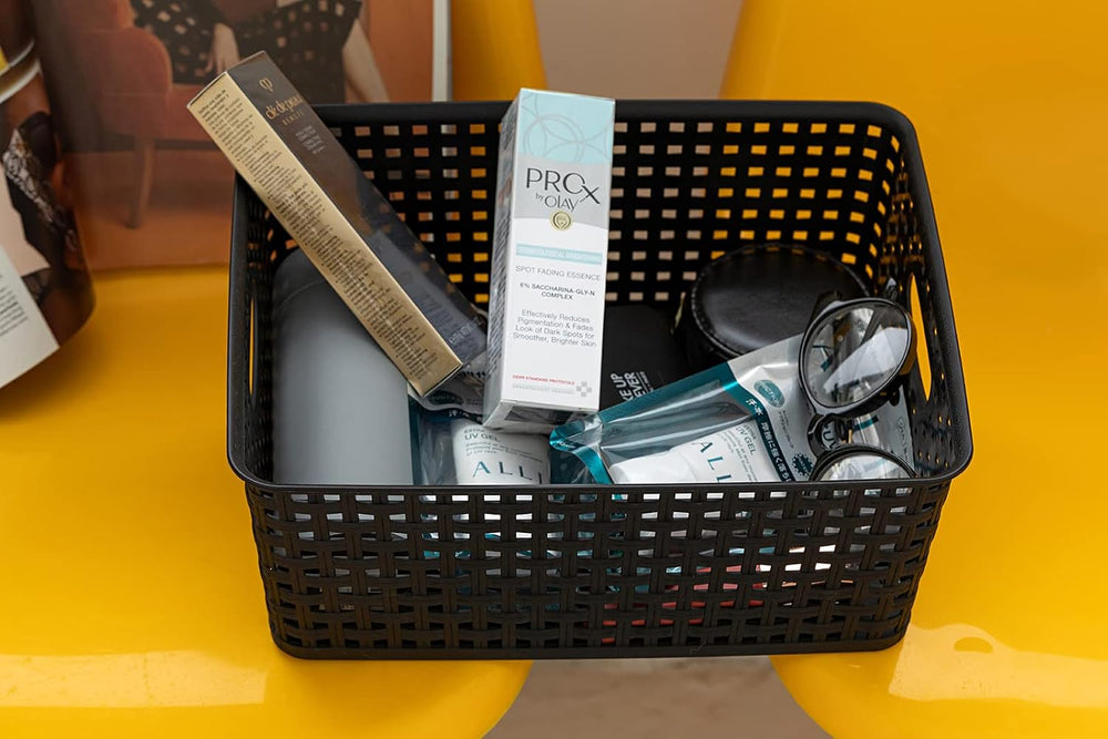 Eslite Plastic Storage Baskets for Organizing,11"X8.5"X4.7",Pa...