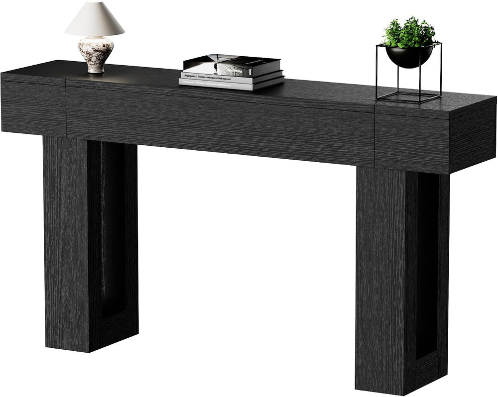 63 Inch Long Console Table, Narrow Rectangular Sofa Table Behind The Couch, F...