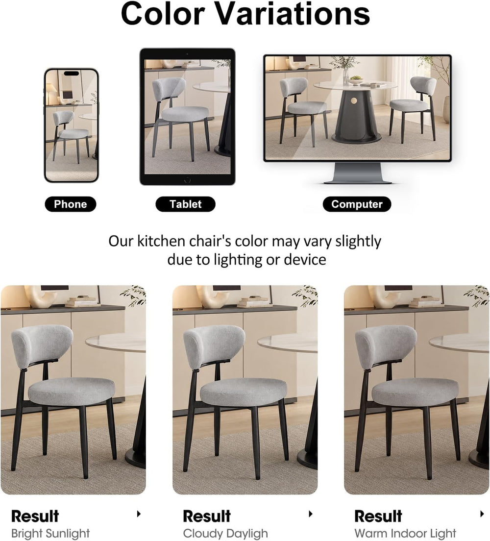 Dining Chairs Set of 4, Modern Upholstered Fabric Dining Chairs