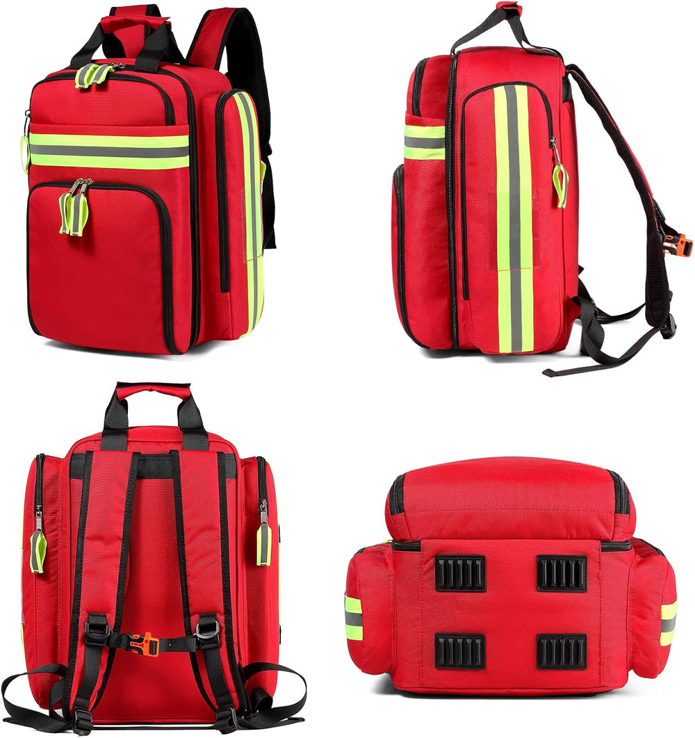 Gatycallaty First Aid Backpack - Medical Evacuation Bag - Red Emergency Lifeg...