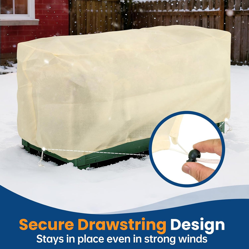 Plant Covers Freeze Protection, 2 Pack, Fits 4 x 8 ft Raised Beds
