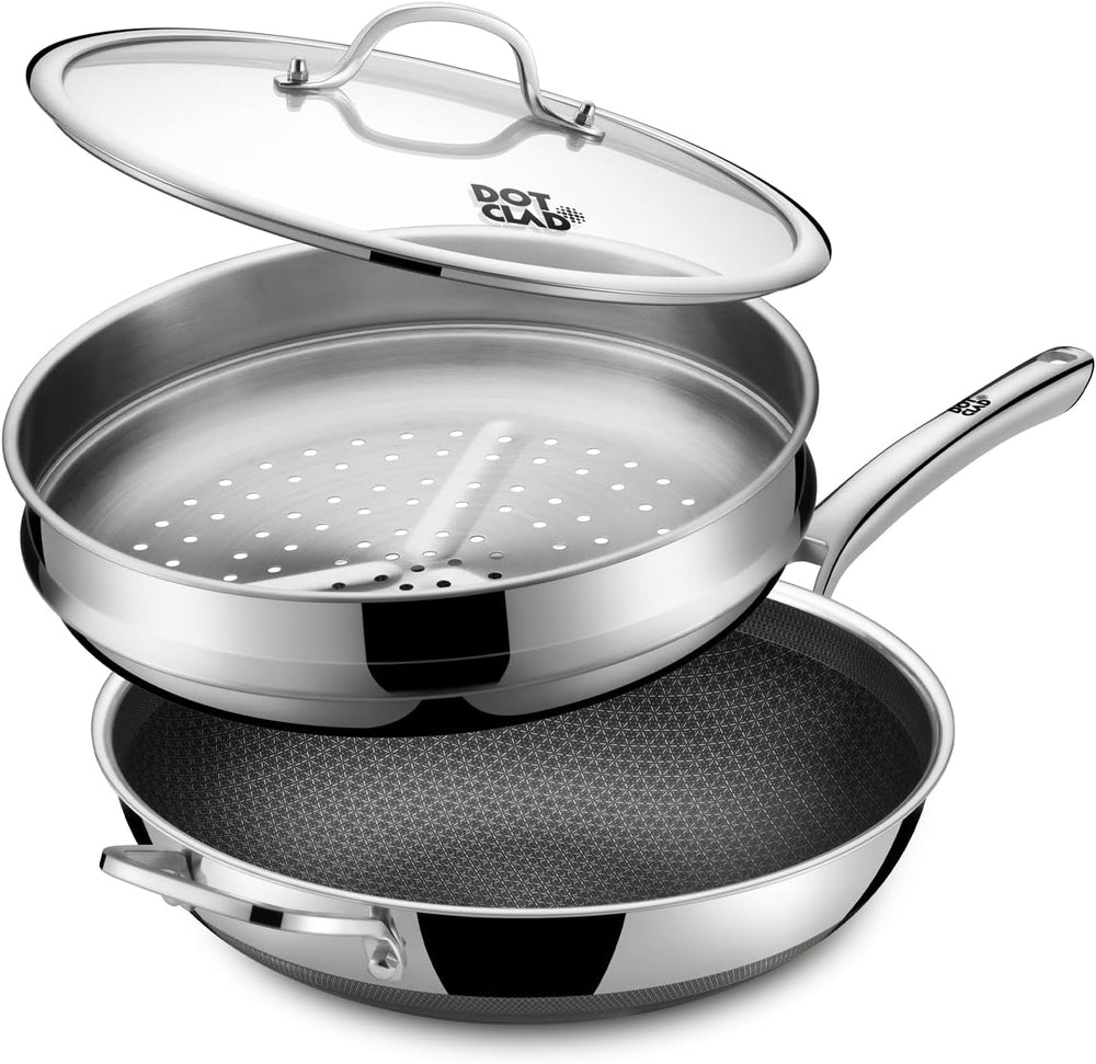 DOTCLAD 13 Inch Hybrid Stainless Steel Wok