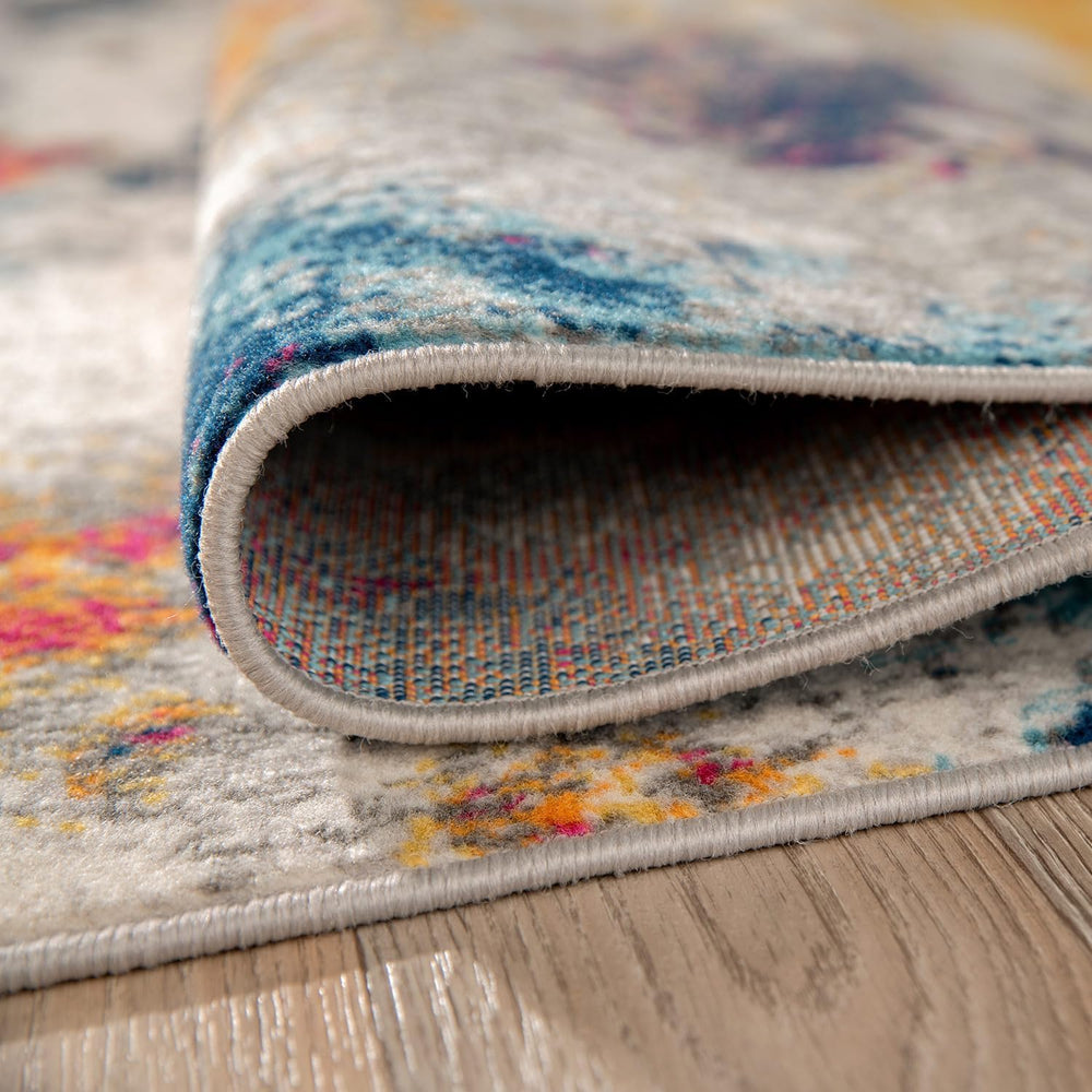 Rugshop Modern Abstract Living Room Non-Shedding Runner Rug Multi 2' x 10...