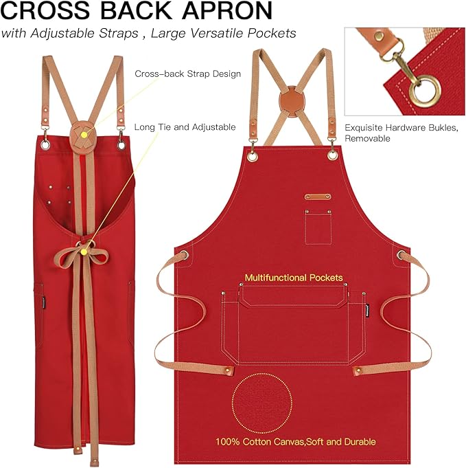 Genixart 6 Bulk Pack Chef Apron