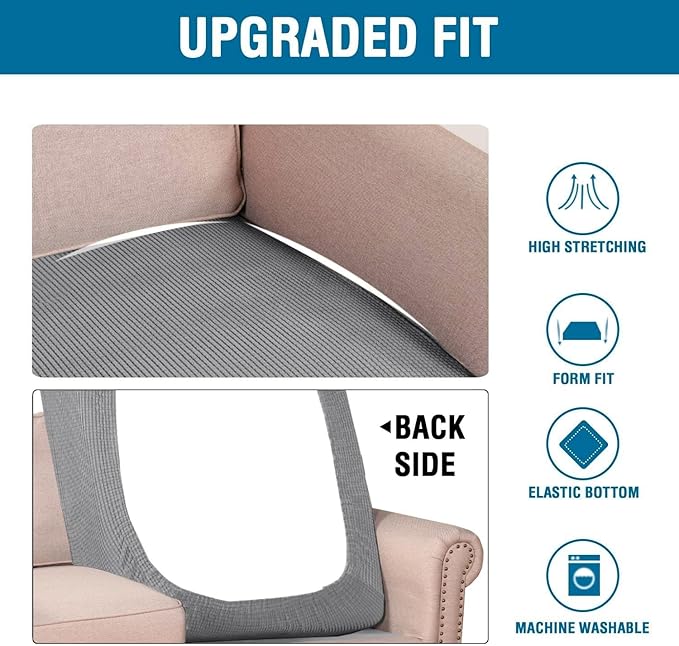 H.VERSAILTEX Super Stretch Individual Chaise Cover Sectional Couch Covers