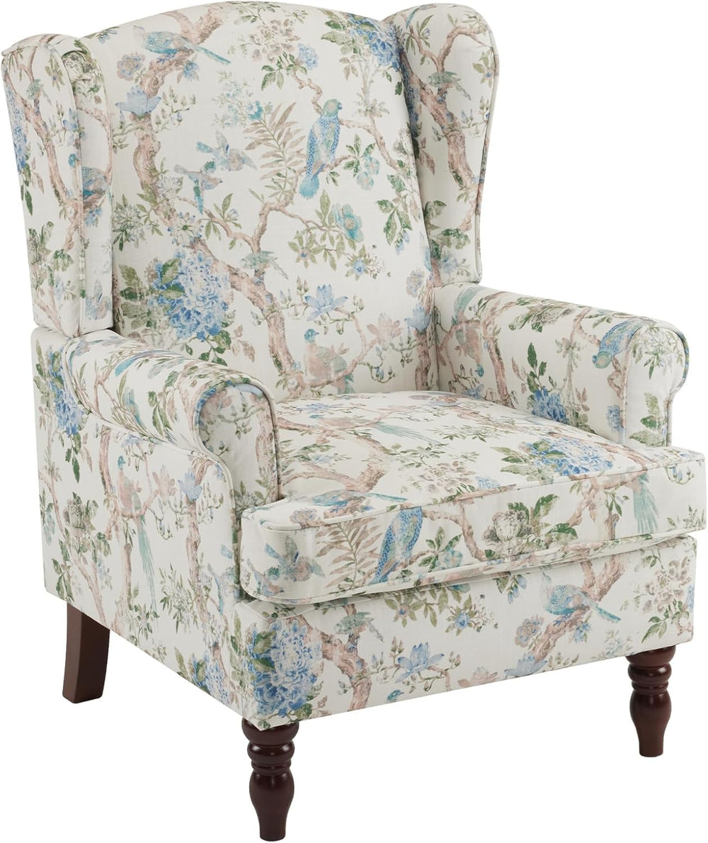 EROMMY Floral Accent Chair, Comfortable High Back Upholstered Armchair with S...