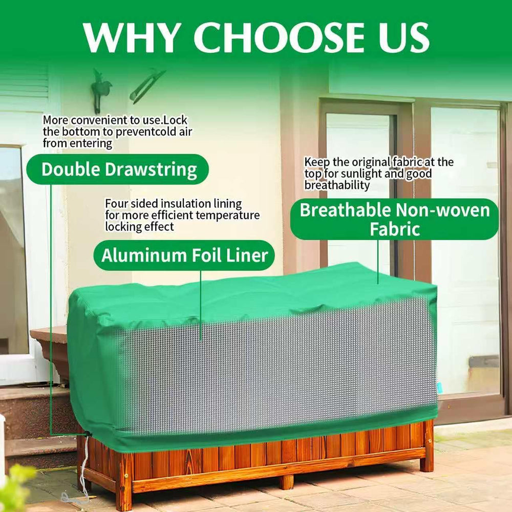 2 Pack 59" x 35" x 17" Upgraded Insulation Raised Garden Bed C...