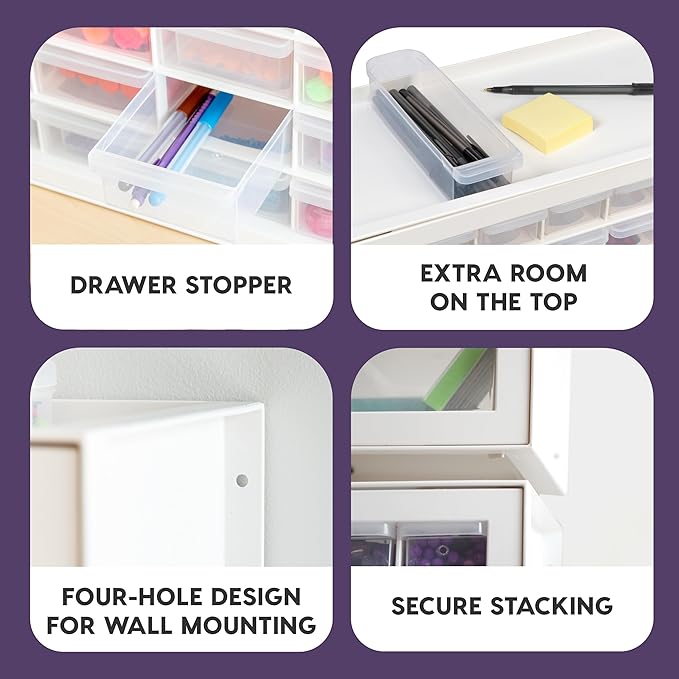 IRIS USA Small Parts Storage Cabinet, Made in USA, 44-Drawer Organizer
