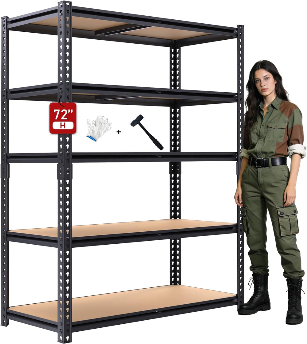 72" H Storage Shelves,Storage Shelves Heavy Duty,2400LBS Metal Shelving ...