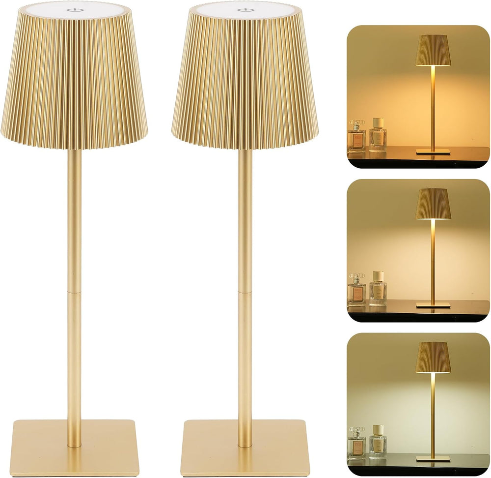 LUTEC 4 Pack Cordless Table Lamp,6000mAh Rechargeable Battery Operated Desk L...