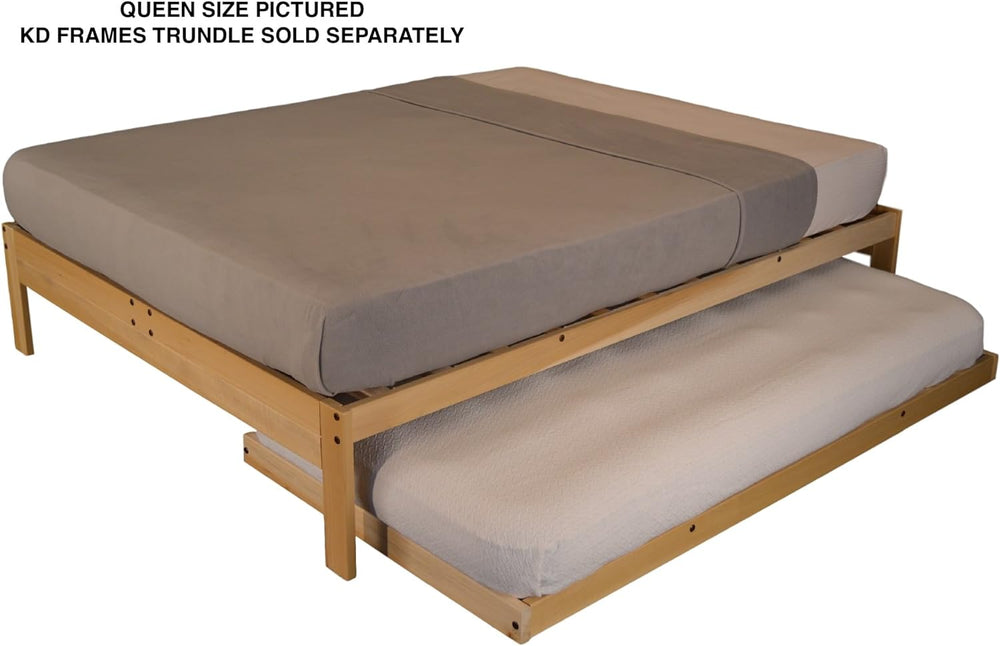 KD Frames Nomad Platform Bed - Full Bed Frame - Unfinished Wood Bed Frame - M...