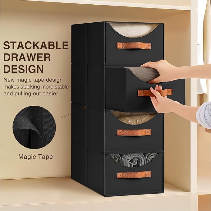 Homsorout Stackable Storage Drawers