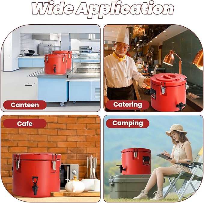 20L/5Gal Insulated Beverage Dispenser, Ice & Hot Drink Dispenser