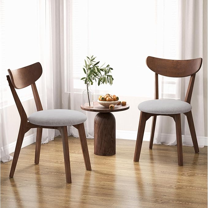 NAFORT Dining Chairs Set of 2, Modern Fabric Upholstered Dining Room Chairs, ...