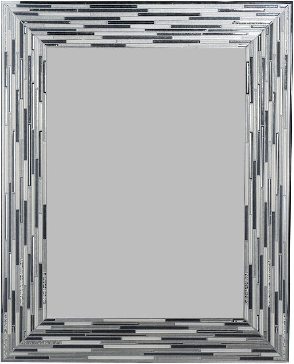 Head West 24"x30" Reeded Tiled Grey Mosaic Accent Vanity Mirror for...