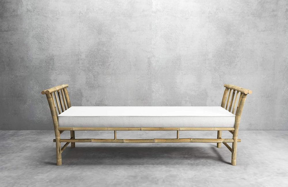 Statra Siesta Daybed Lounger Bamboo Bench Sofa Ottoman Seat, 26"H x 22&q...