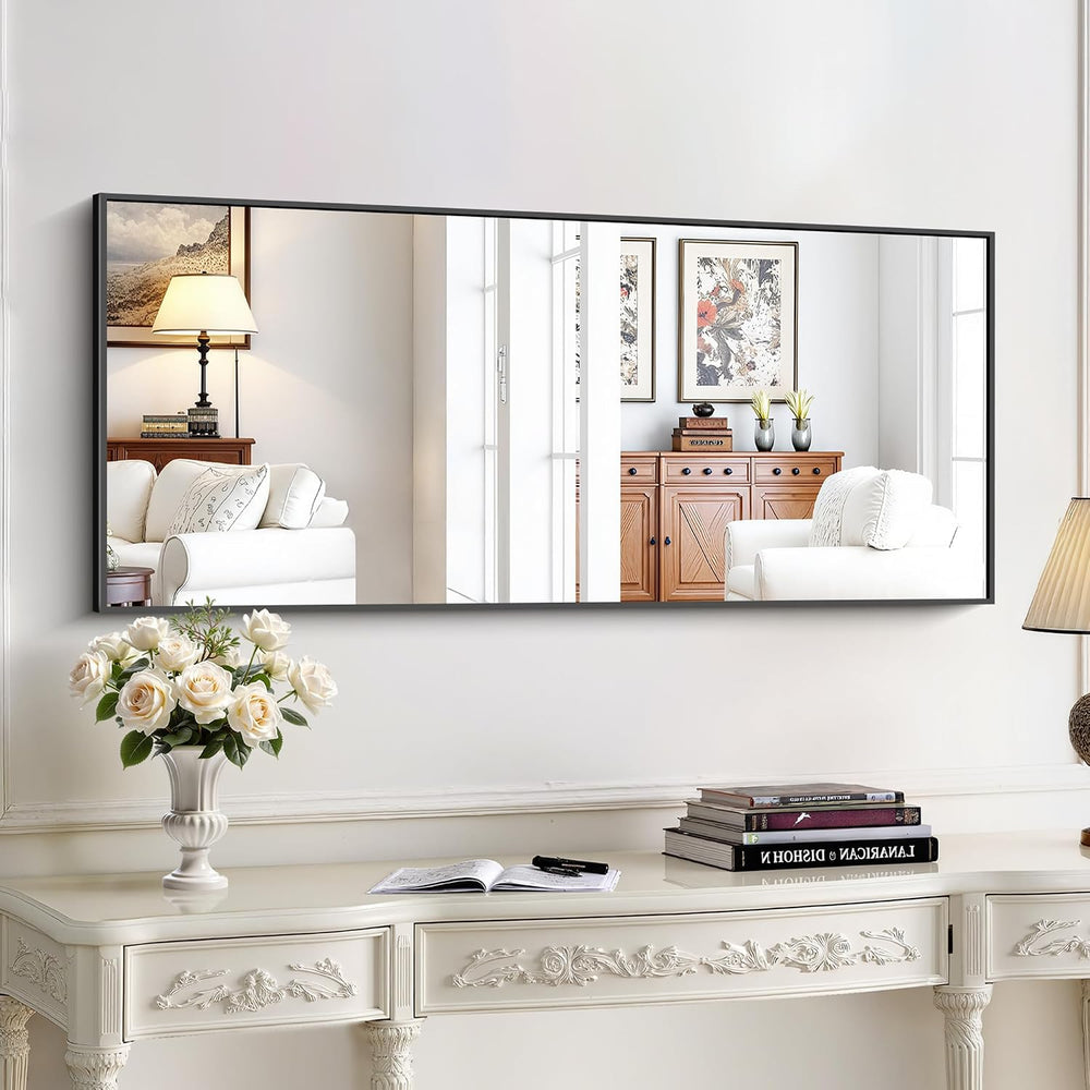 KOCUUY Black Mirror 20x48 Inch, Metal Framed Mirror for Bedroom, Modern Decor...
