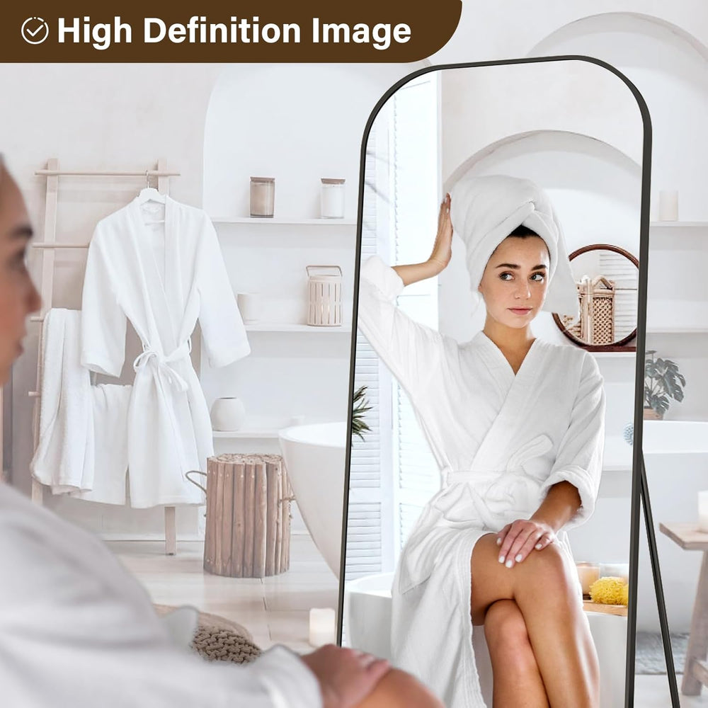 56x21 Inch Full Length Mirror - Large Floor Standing & Wall Mountable Ful...