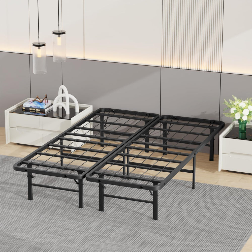 BestMassage | Full Bed Frame | Metal | Heavy Duty Steel Slats with 12 Legs