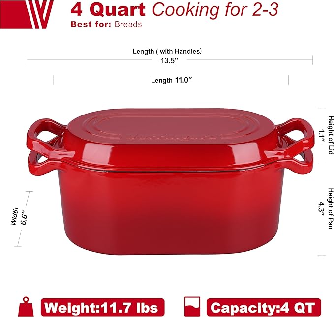 VORRINGARD Oval Dutch Oven Pot