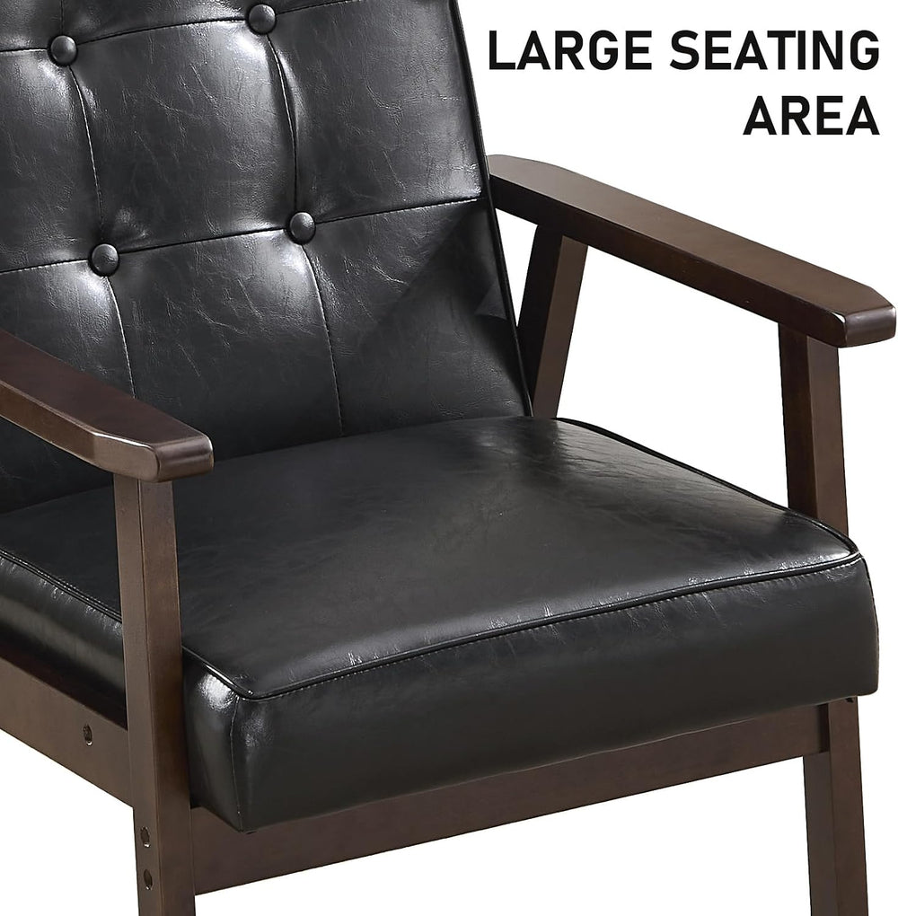 Bonzy Home Mid Century Modern Accent Chairs Set of 2 for Living Room, Upholst...