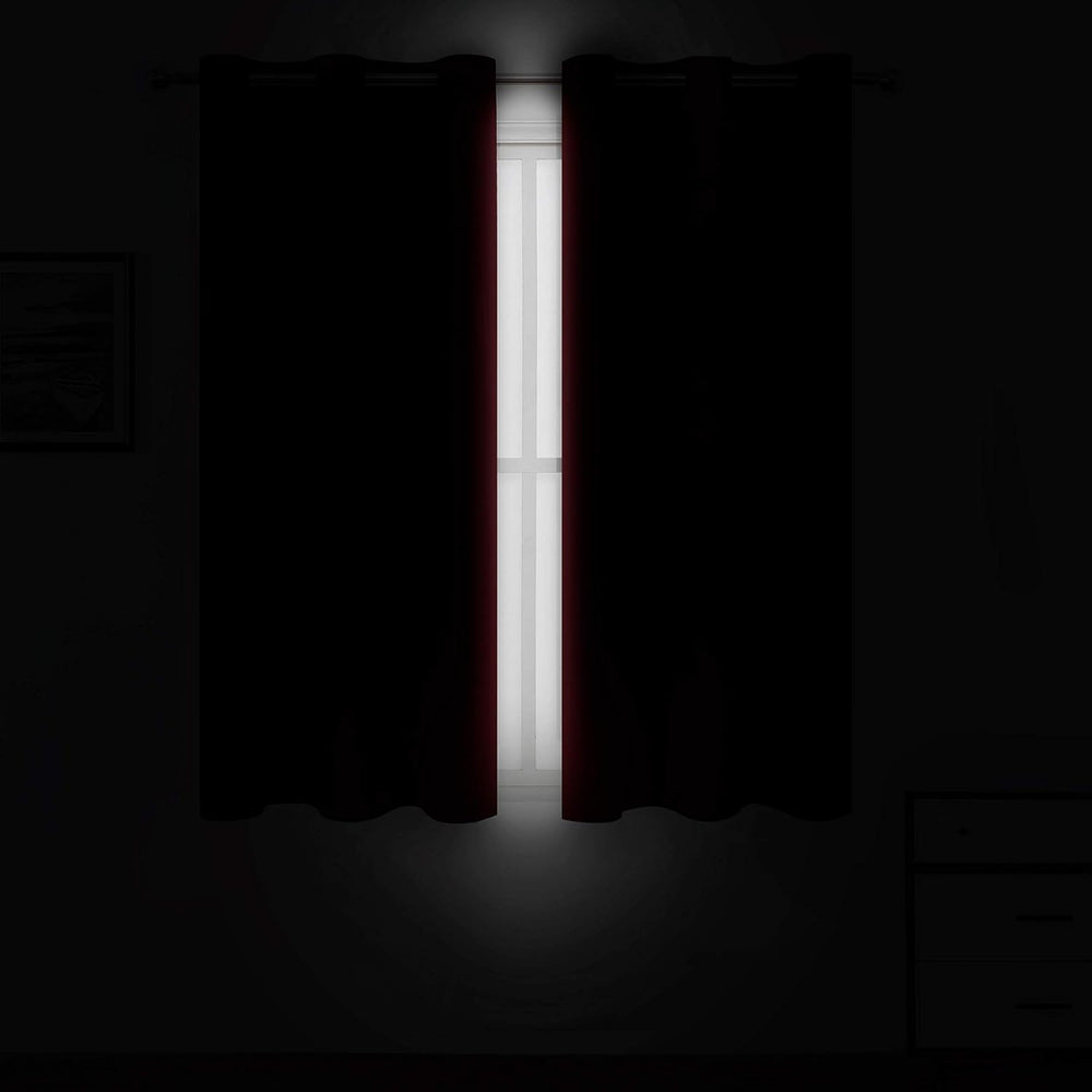 Red Curtains 52 x 84 Inch Long/Blackout Curtains Set of 2 Panels/Room Darkeni...