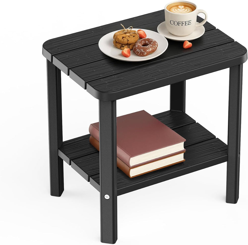 Adirondack Side Table,Weather Resistant Wood Textured Table,Side Table for Ad...