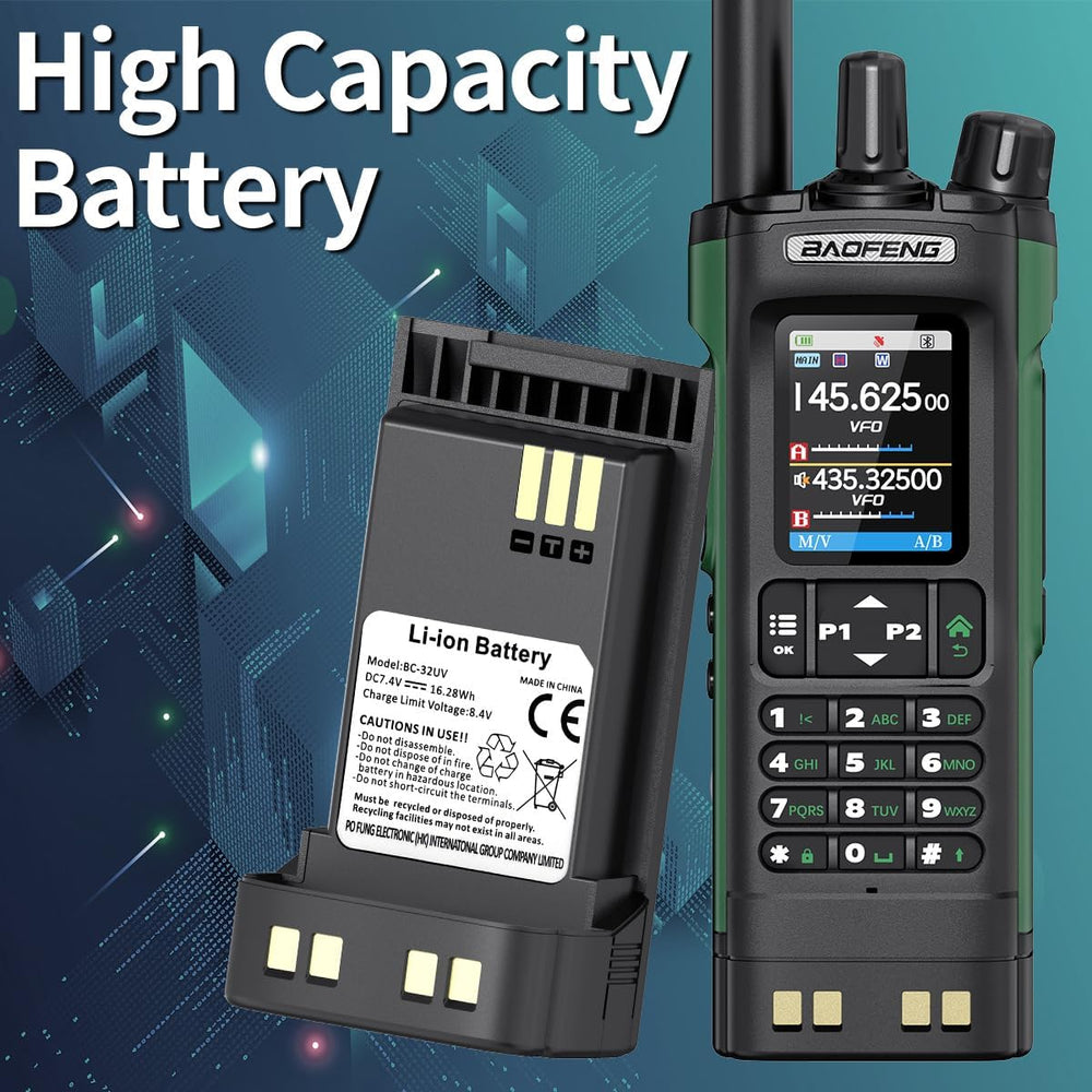 BAOFENG UV-32 Ham Radio Long Range Rechargeable Walkie Talkies UV32 5RM K5 10...