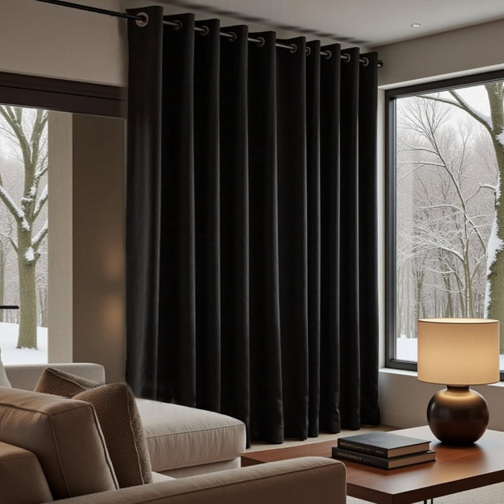 Blackout Curtains 72 Inch Extra Wide for Bedroom Sliding Glass Patio Door,2 P...
