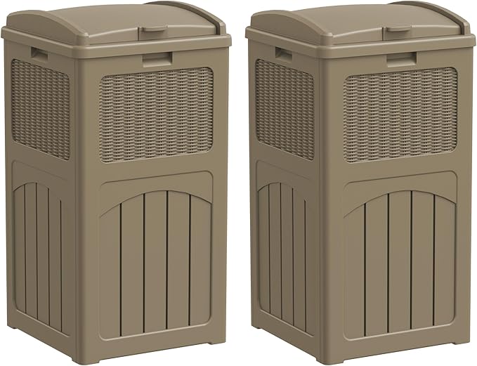 Greesum 33 Gallon Outdoor Trash Can