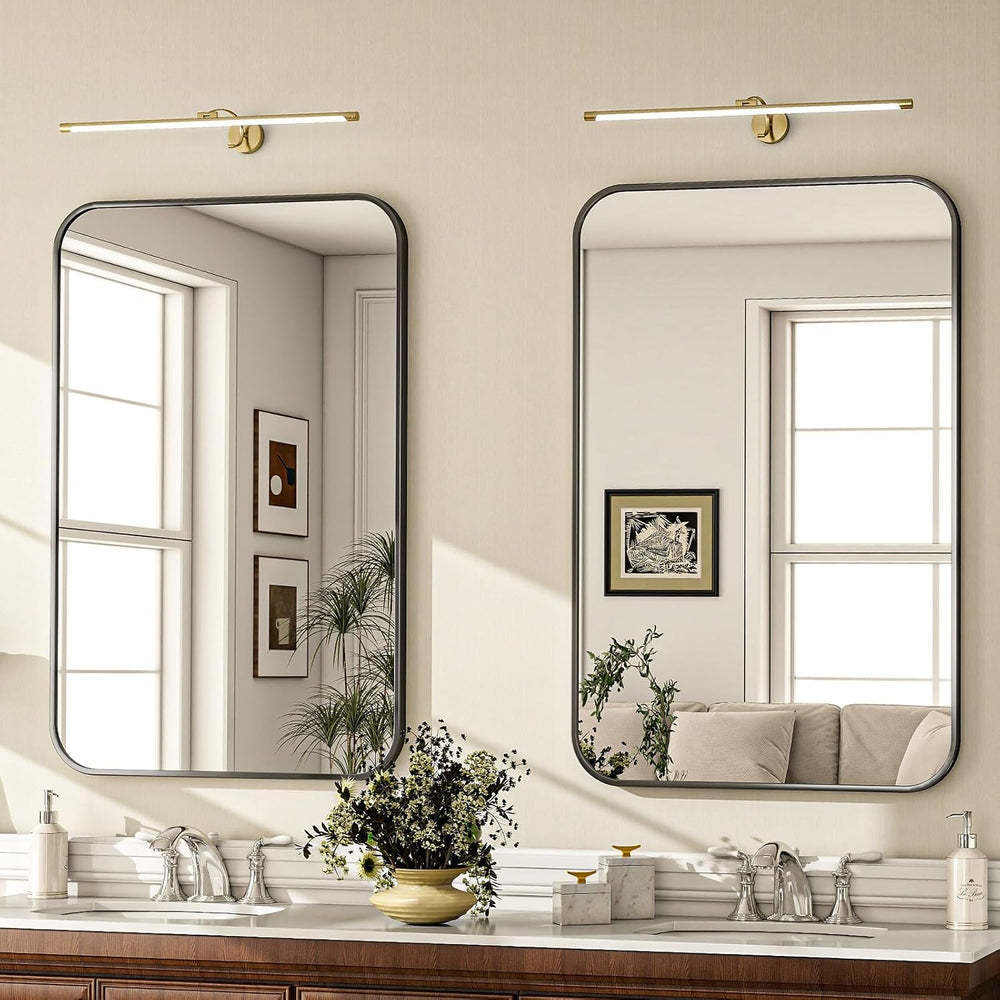 20x28 Inch Black Bathroom Vanity Mirror for Over Sink