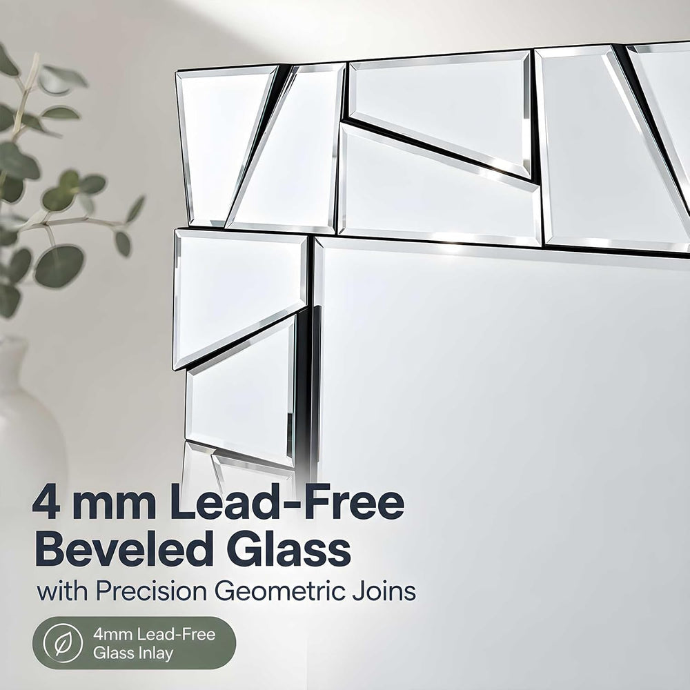 Chende 3D Modern Decorative Mirrors for Wall, 36" x 24" Living Room...