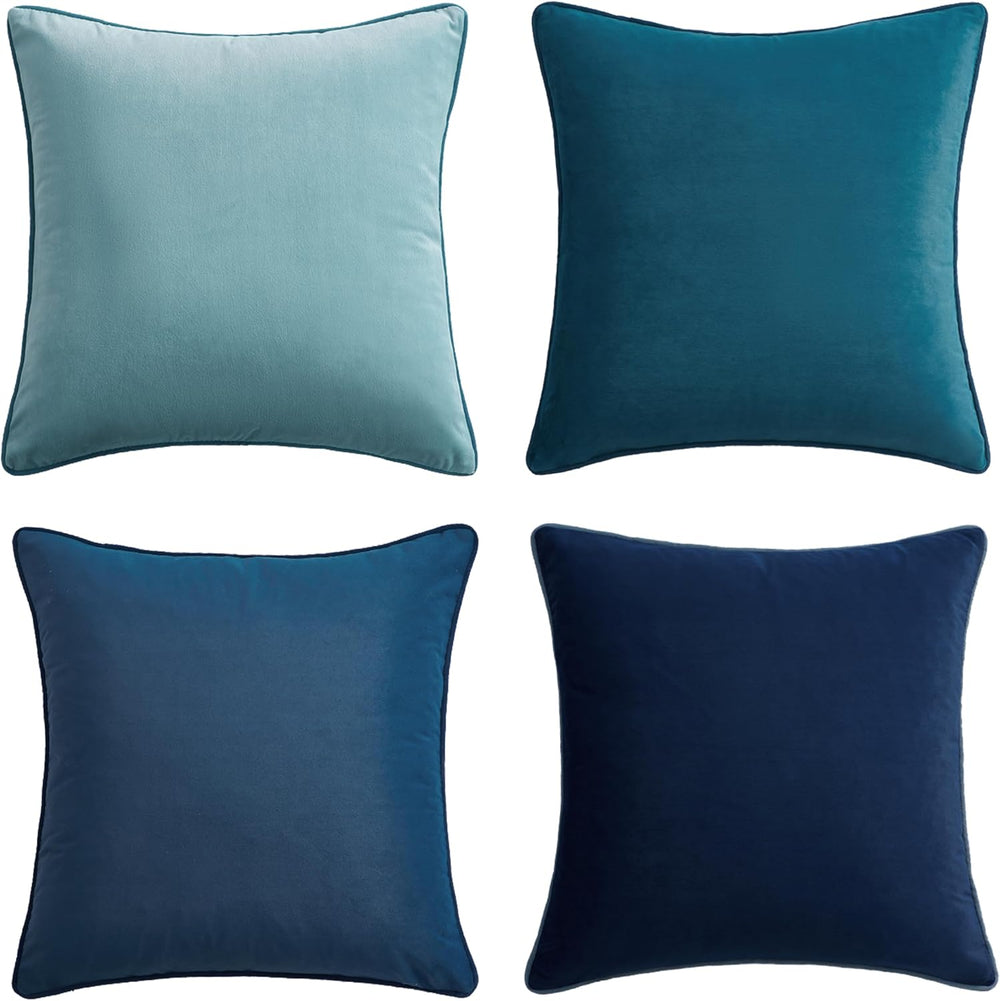 MONDAY MOOSE Decorative Throw Pillow Covers Cushion Cases, Set of 4 Soft Velv...
