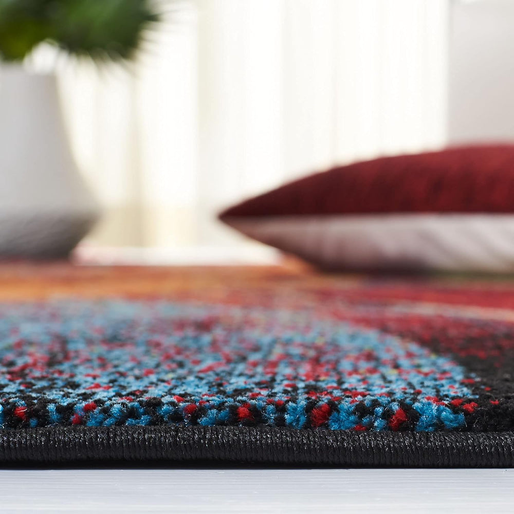 SAFAVIEH Glacier Collection Area Rug - 10'6" x 14', Red & Gr...